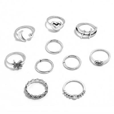 10 Pc Ring Set For Women And Girls